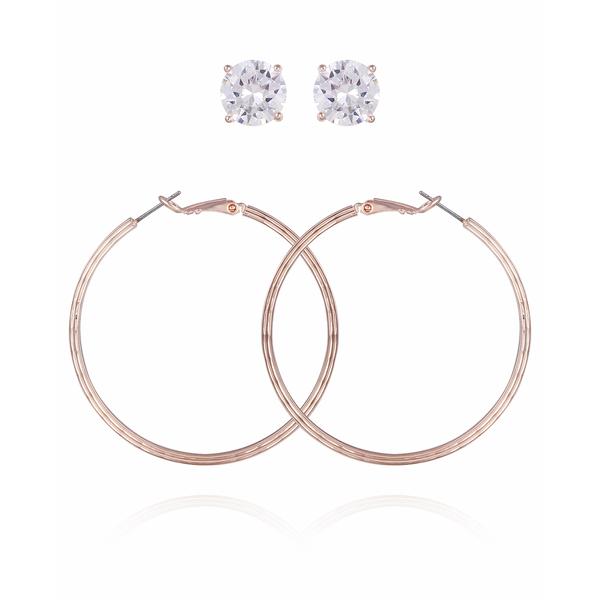 GUESS Rose Gold-Tone 2pr. Hoop & Stud Earrings