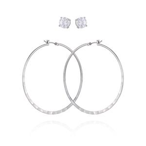 GUESS 2pr. Hoop & CZ Stud Earrings