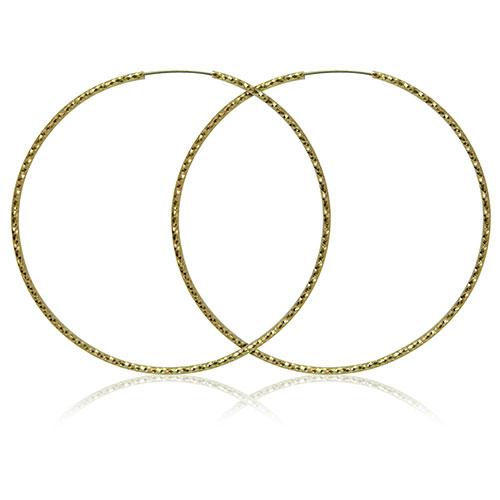 GUESS Gold-Tone Textured Hoop Earrings