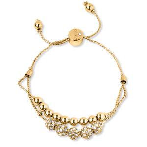 GUESS Pave Beaded Double Row Slider Bracelet