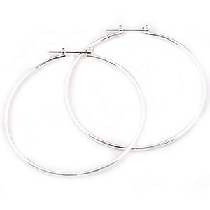 GUESS Large Silver Hoop Earrings