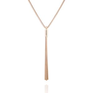 GUESS Gold-Tone Logo & Tassel Snake-Chain Lariat Y-Necklace