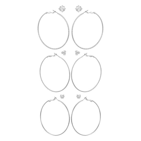 GUESS CZ 6pr. Stud & Hoop Earrings Set