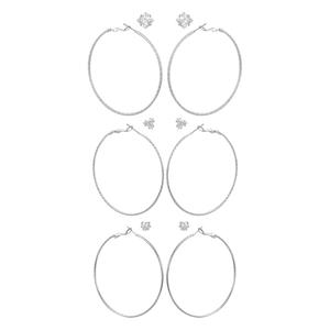 GUESS CZ 6pr. Stud & Hoop Earrings Set
