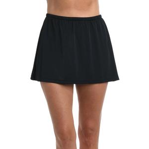 Womens Maxine Solid Skirt w/Powernet Swim Bottoms