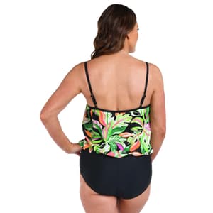 Womens Maxine Rainforest Rainbow Blouson One Piece Swimsuit