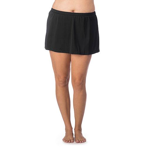 Plus Size Maxine Solid Skirt with Powernet Swim Bottoms