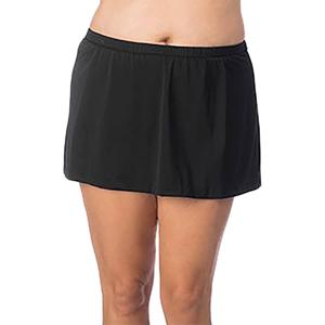 Plus Size Maxine Solid Skirt with Powernet Swim Bottoms alternate view