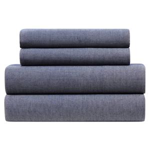 Kathy Ireland Herringbone Twill 4pc. Cotton Rich Sheet Set