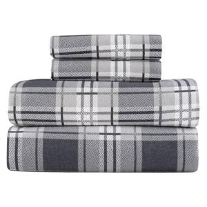 Kathy Ireland 100% Turkish Cotton Flannel Eden Plaid Sheet Set
