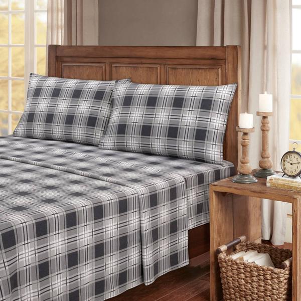 Kathy Ireland 100% Turkish Cotton Flannel Eden Plaid Sheet Set alternate view