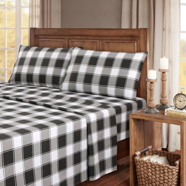 Kathy Ireland Turkish Cotton Flannel Gingham Plaid Sheet Set alternate view