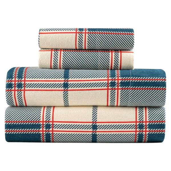 Kathy Ireland Turkish Cotton Flannel Signature Plaid Sheet Set