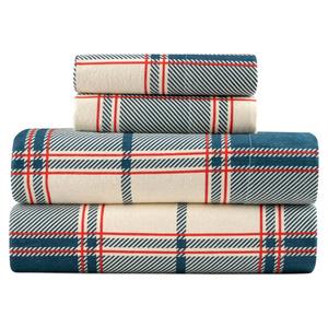 Kathy Ireland Turkish Cotton Flannel Signature Plaid Sheet Set