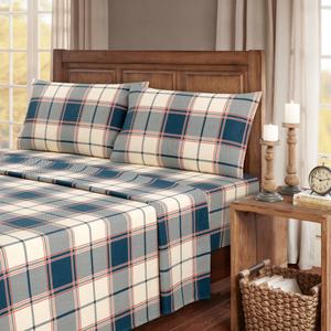 Kathy Ireland Turkish Cotton Flannel Signature Plaid Sheet Set alternate view