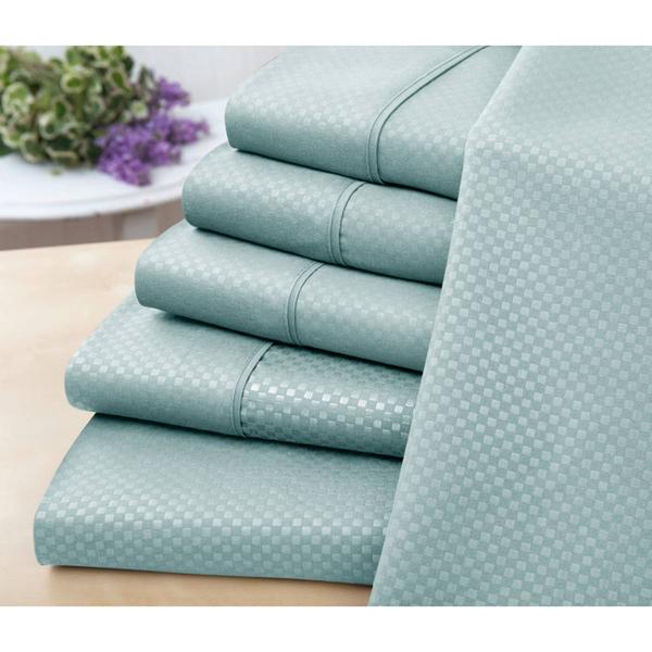 Embossed Check 6pc. Sheet Set