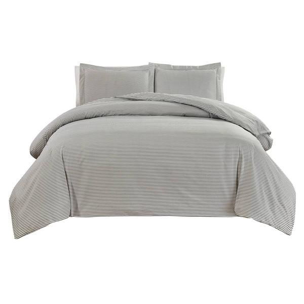 Bibb Home 1800 Series Oxford 3pc. Duvet Cover Set alternate view