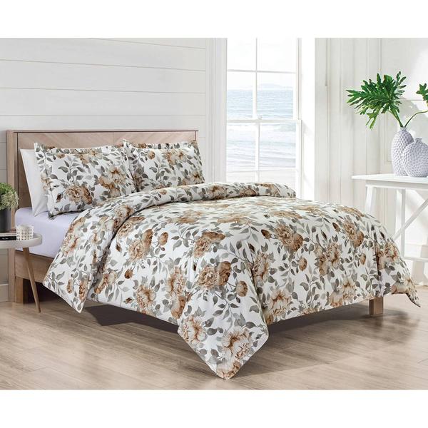 Bibb Home Wildflower 4pc. Duvet & Down Alternative Comforter Set