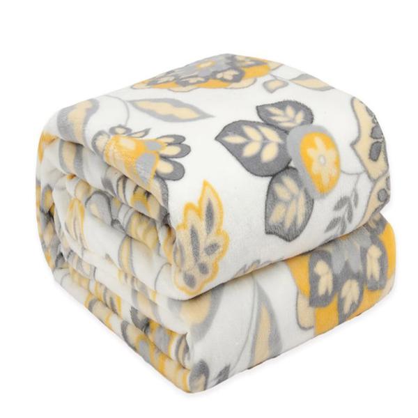 Kathy Ireland Floral Flannel Fleece Plush Blanket
