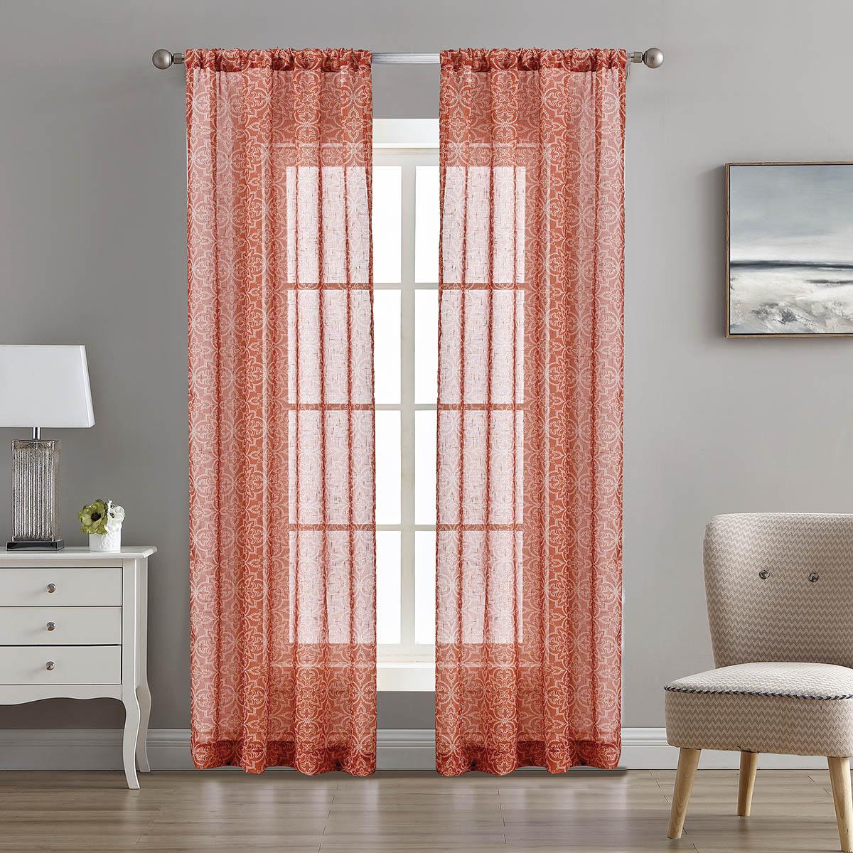 Laura Ashley(R) Kayce 2pk. Lace Sheer Curtains