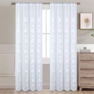Laura Ashley(R) Telford Embroidered Panel Curtain