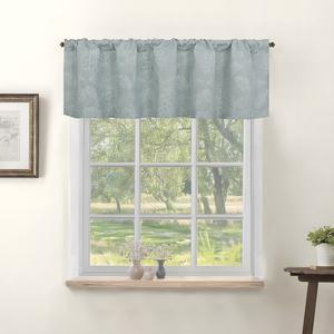 Rosalyn Floral Embroidered Rod Pocket Valance