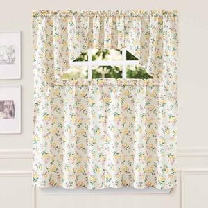 Laura Ashley(R) Lemon Floral Tier Kitchen Curtains