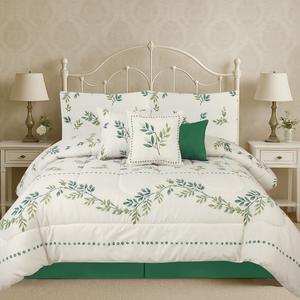 Leaf Border 7pc Comforter Set