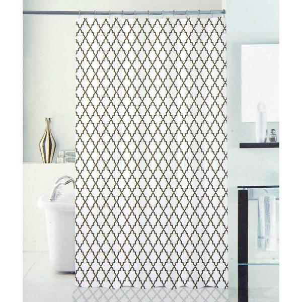 Geometric PEVA Shower Curtain