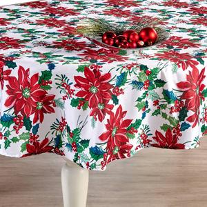 Laura Ashley(R) Christmas Floral Tablecloth