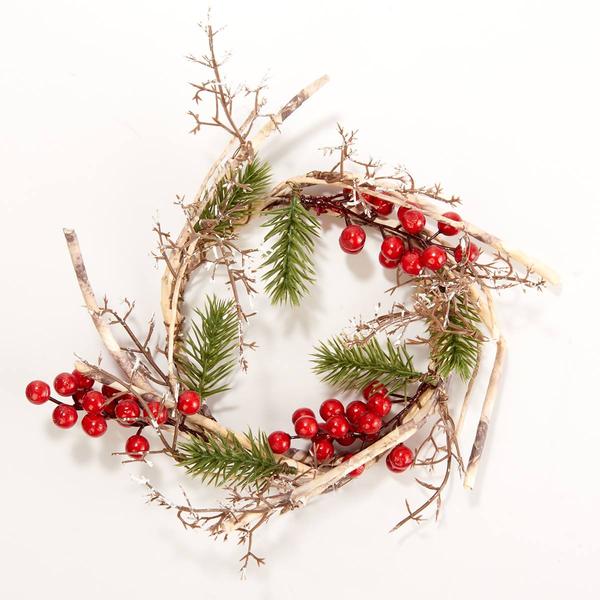 A Cheerful Giver(R) Birch Branch and Berry Candle Ring