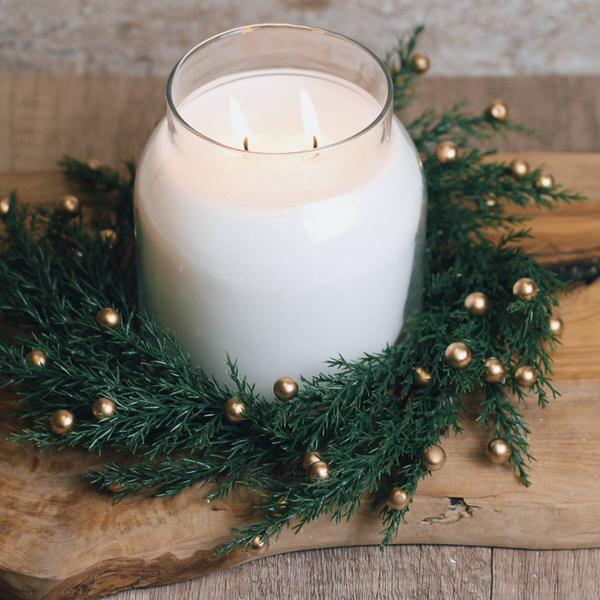 A Cheerful Giver(R) Cypress & Golden Pearls Candle Ring alternate view