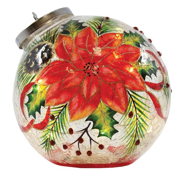 A Cheerful Giver(R) Poinsettia Ornament with Lights