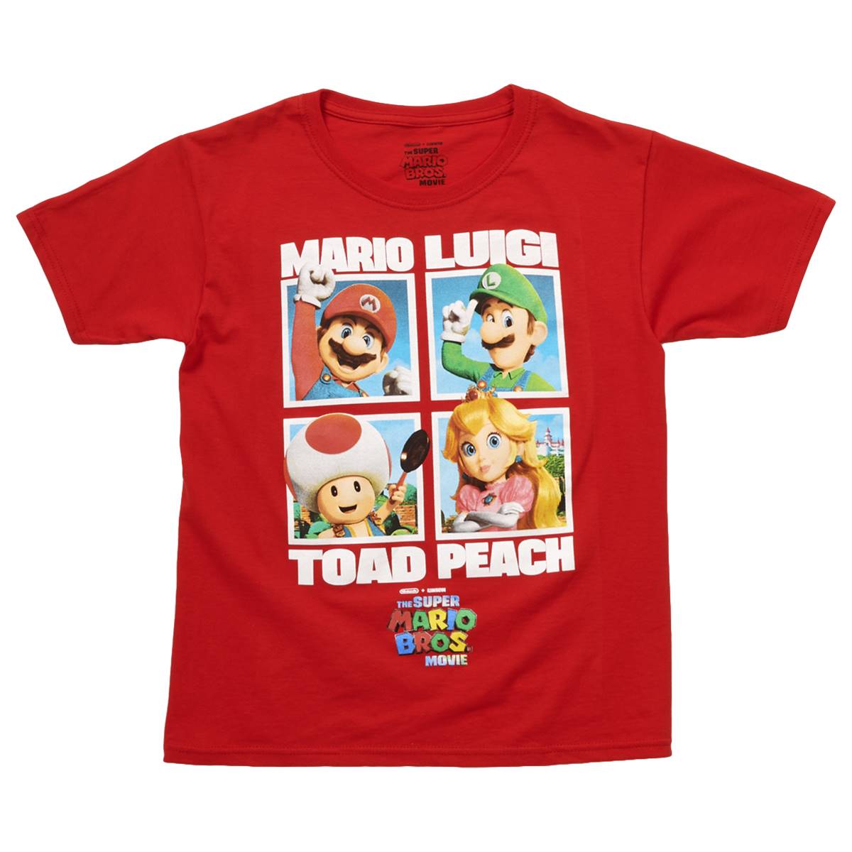 Boys (8-20) Mad Engine Mario Luigi Toad Peach Graphic Tee