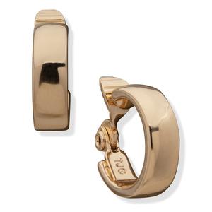Anne Klein Gold-Tone EZ Comfort Clip Hoop Earrings