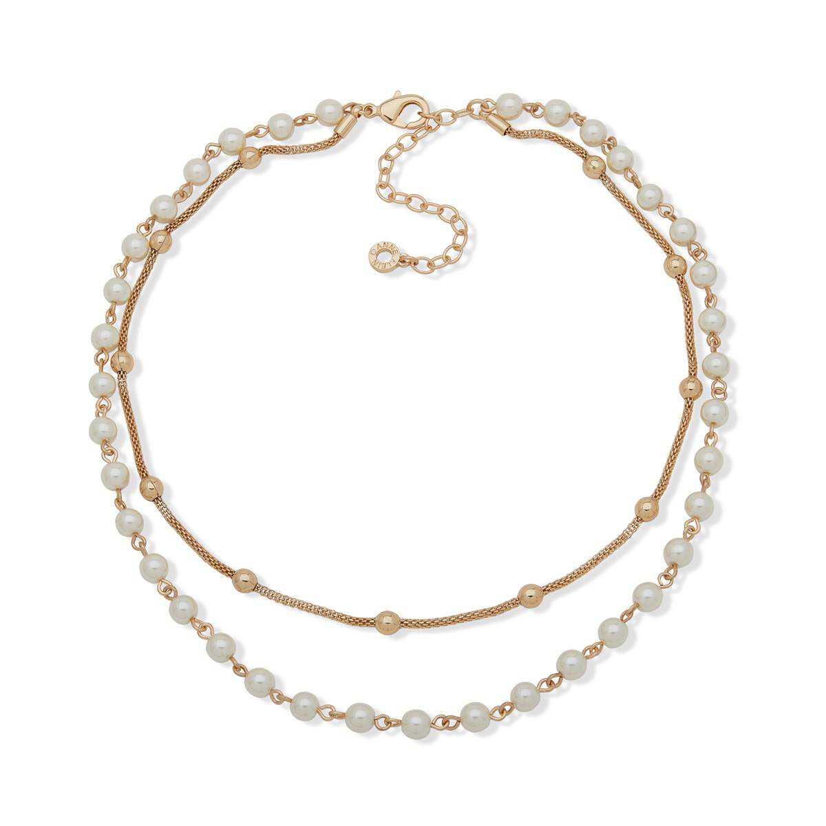 Anne Klein Da Vinci Pearl Multi-Row Convertible Necklace