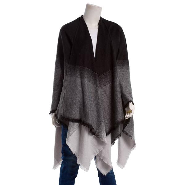 Womens Altare Ombre Ruana - Black/Grey