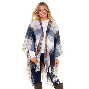Womens Altare Plaid Ruana