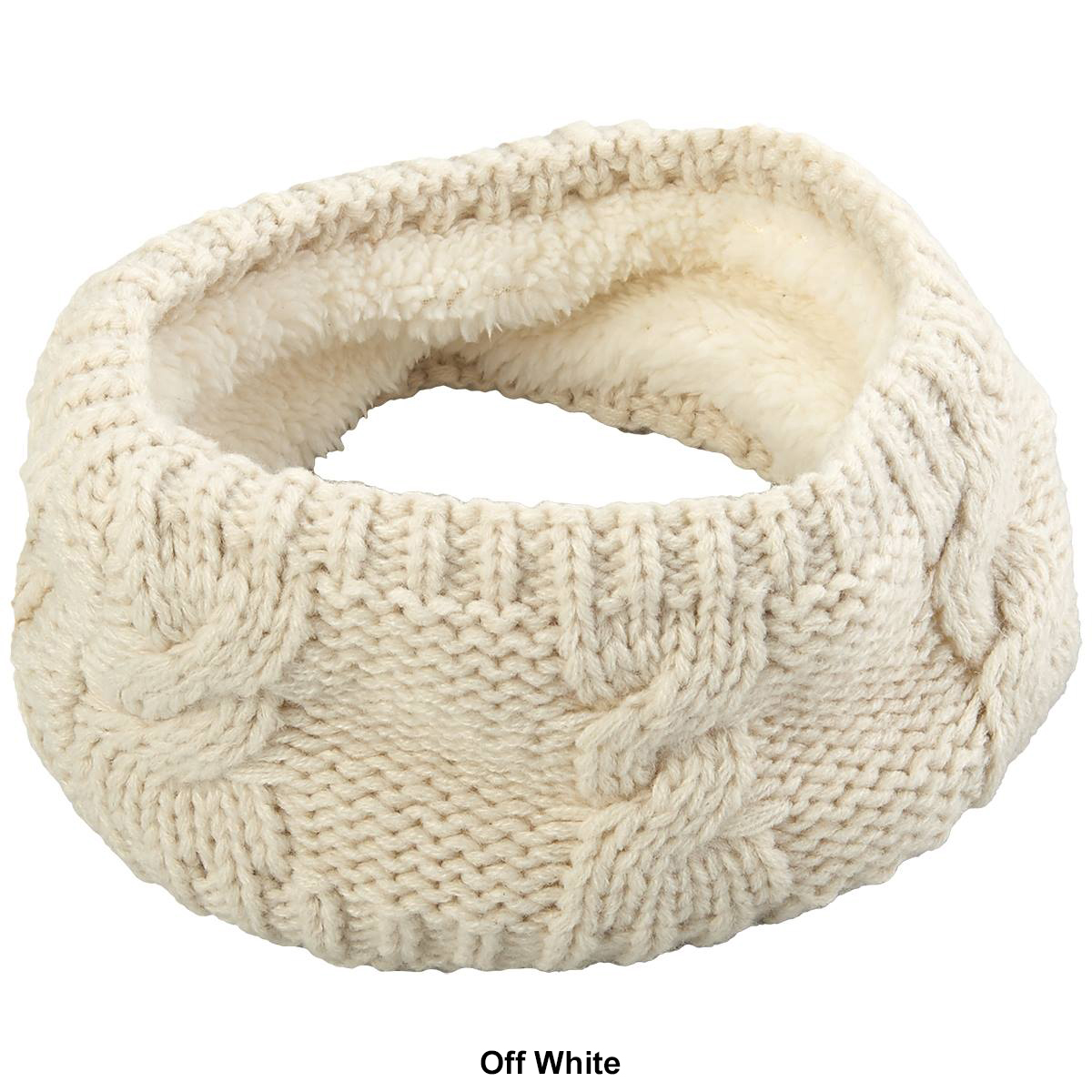 Womens Modena Solid Cable Knit Headband Ear Warmer