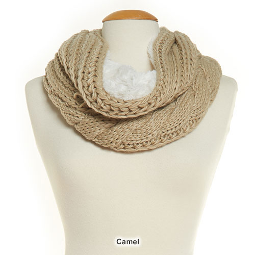 Womens Modena Cable Knit Infinity Scarf