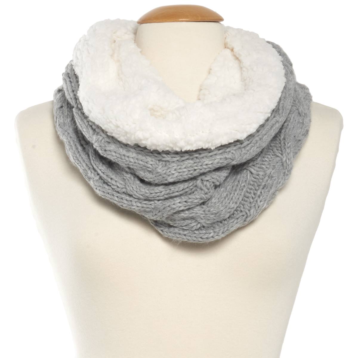 Womens Altare Modena Cable Knit Infinty Scarf