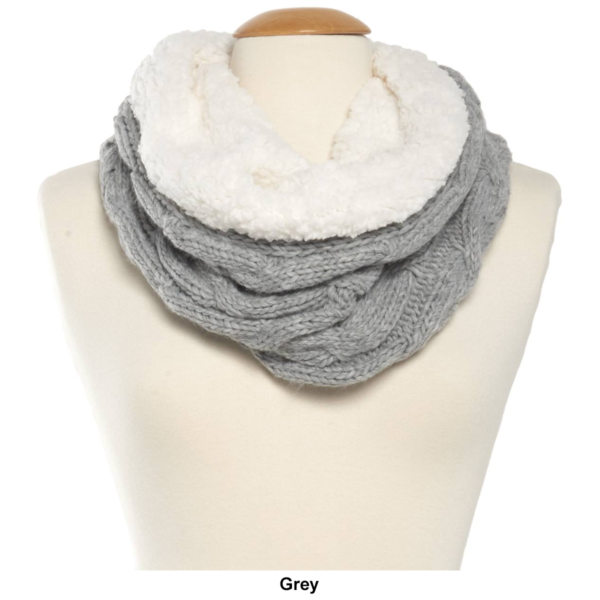 Womens Altare Modena Cable Knit Infinty Scarf