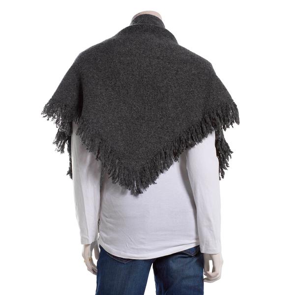 Womens Modena Solid Boucle Fringe Triangle Scarf alternate view