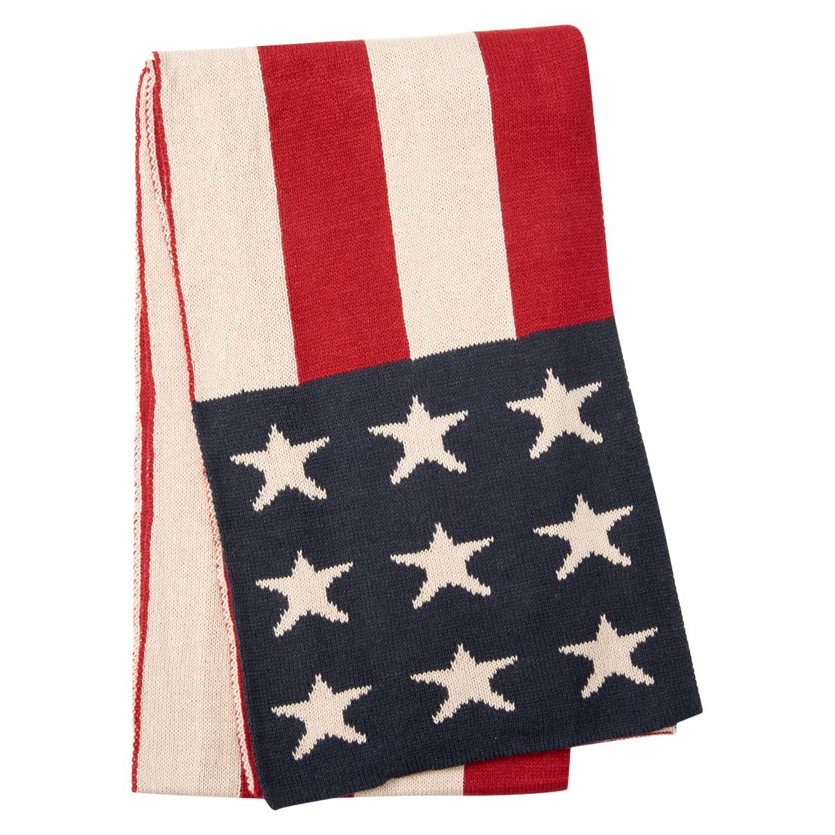 Mens Altare American Flag Knit Scarf