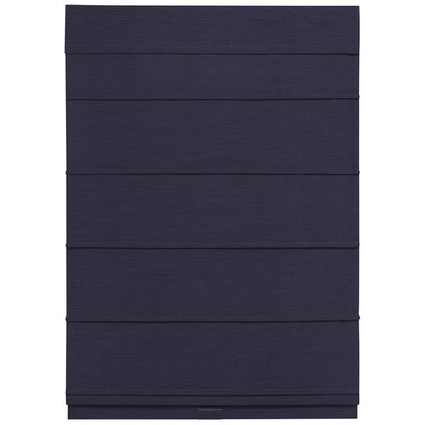 5in. Cordless Textured Fabric Roman Shades - Navy alternate view
