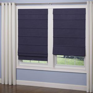 5in. Textured Fabric Cordless Roman Shades - Navy