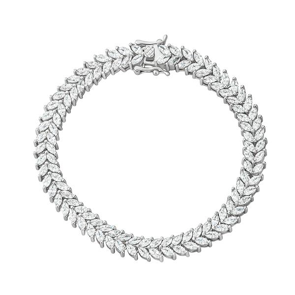 CZ Double Row Marquise Bracelet