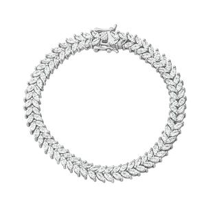 CZ Double Row Marquise Bracelet