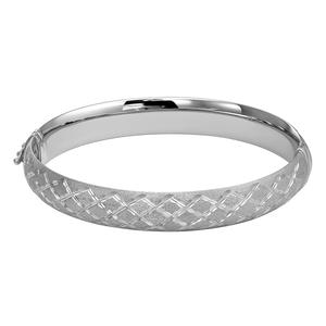 Sterling Silver 10mm Round Bangle Bracelet