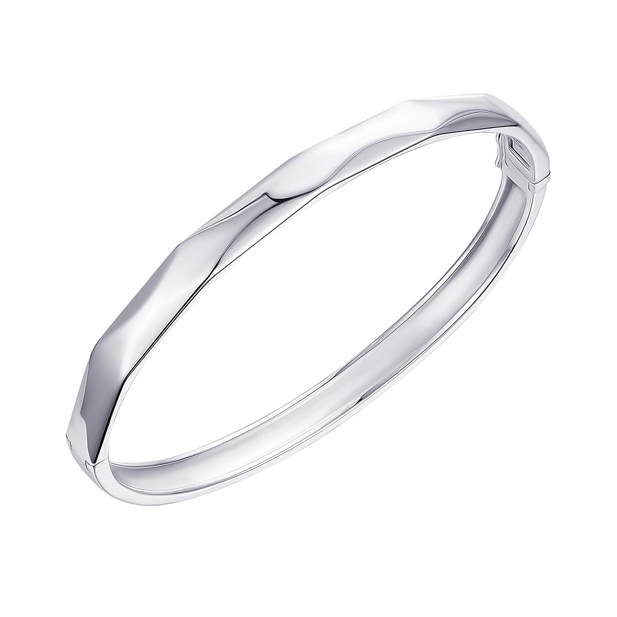 Sterling Silver Tailored Bangle Bracele